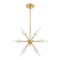 Designers Fountain Star Dust 60 Watt 8-Light Brushed Gold Mid-Century Modern Pendant Light with Natural Marble Accents D304C-15P-BG - alternate 8